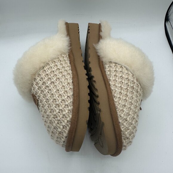 Women's 100% UGG Brand 1117659 Cozy Cream Knit Soft Slipper Shoes Size 8 - Picture 3 of 7